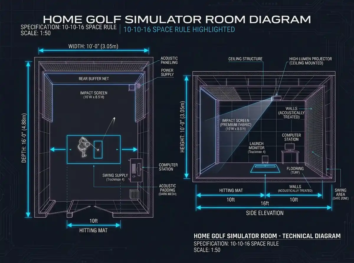 10-10-16 home golf simulator room dimensions and space requirements